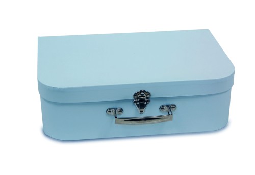 Blue cardboard briefcase
